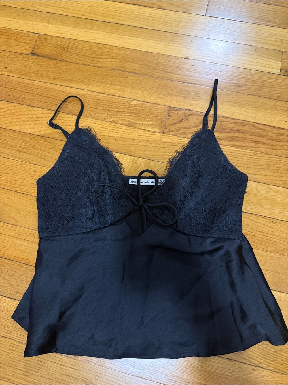 Abercrombie & Fitch Black Lace Satin Cami Top - new